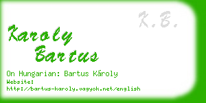 karoly bartus business card